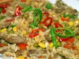 Rețetă Vita cu chili si orez prajit (chili beef fried rice)