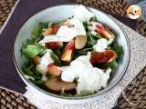 Etapa 3 - Salată dulce-sărată cu piersici prăjite, rucola și burrata (aromele dulci ale verii)