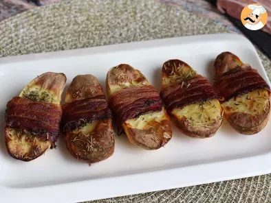 Cartofi copți și acoperiți cu bacon afumat - poza 3
