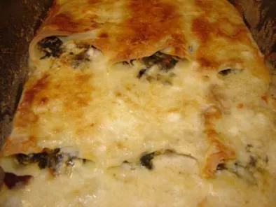 Clatite la cuptor cu spanac si branza / Baked pancakes with spinach and cheese - poza 3