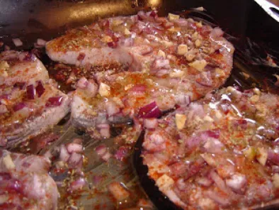 Cotlet de rechin la cuptor cu cartofi natur / Shark steak with boiled potatoes - poza 2