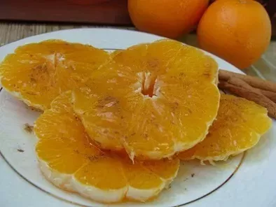 Felii de portocala cu miere si scortisoara