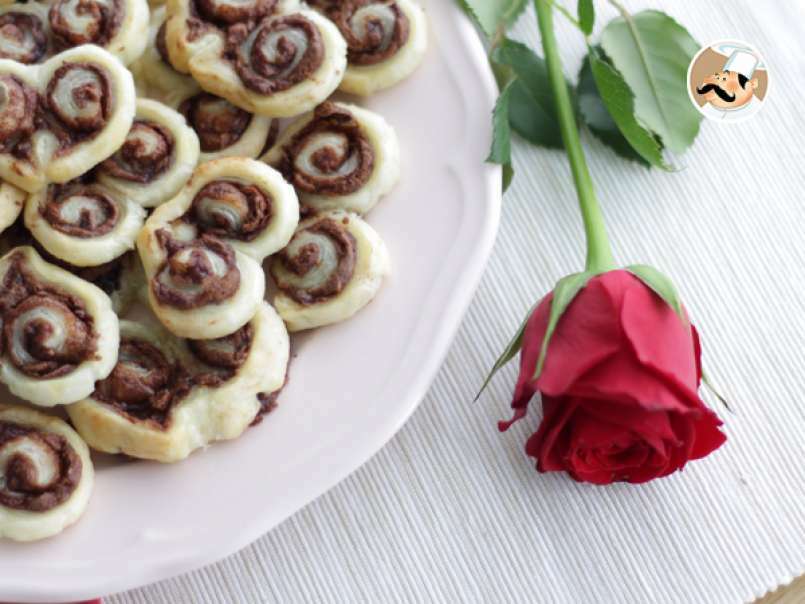 Inimi din foietaj cu Nutella pentru Sf. Valentin