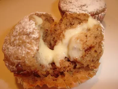 Muffins cu nuca si budinca de vanilie - poza 2
