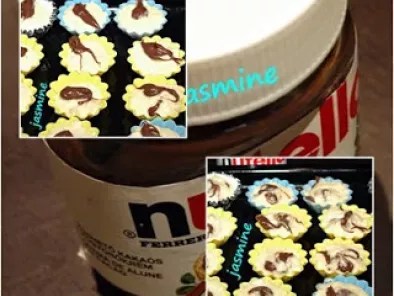 Nutella bananas mini muffins - Mini briose cu Nutella si banane - poza 3