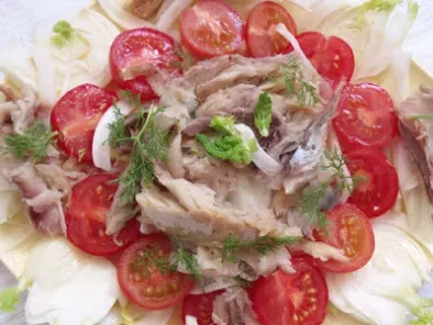 Salata de fenicul si macrou afumat (fennel and smocked mackerel salad) - poza 2