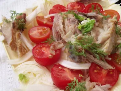 Salata de fenicul si macrou afumat (fennel and smocked mackerel salad) - poza 3