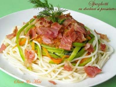 Spaghetti cu zucchini si prosciutto - poza 2