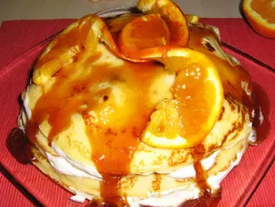 Tort de clatite cu portocale si sos caramel - poza 4