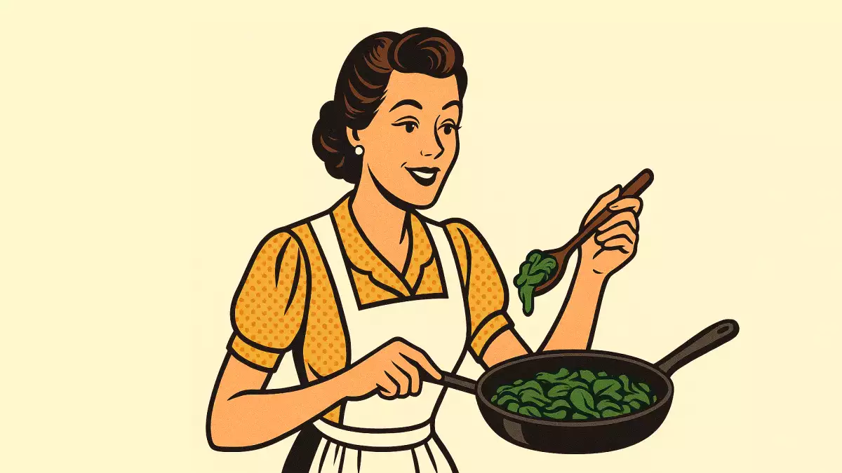 Mănâncă spanac, care este bogat în fier, și vei fi la fel de puternic ca Popeye.