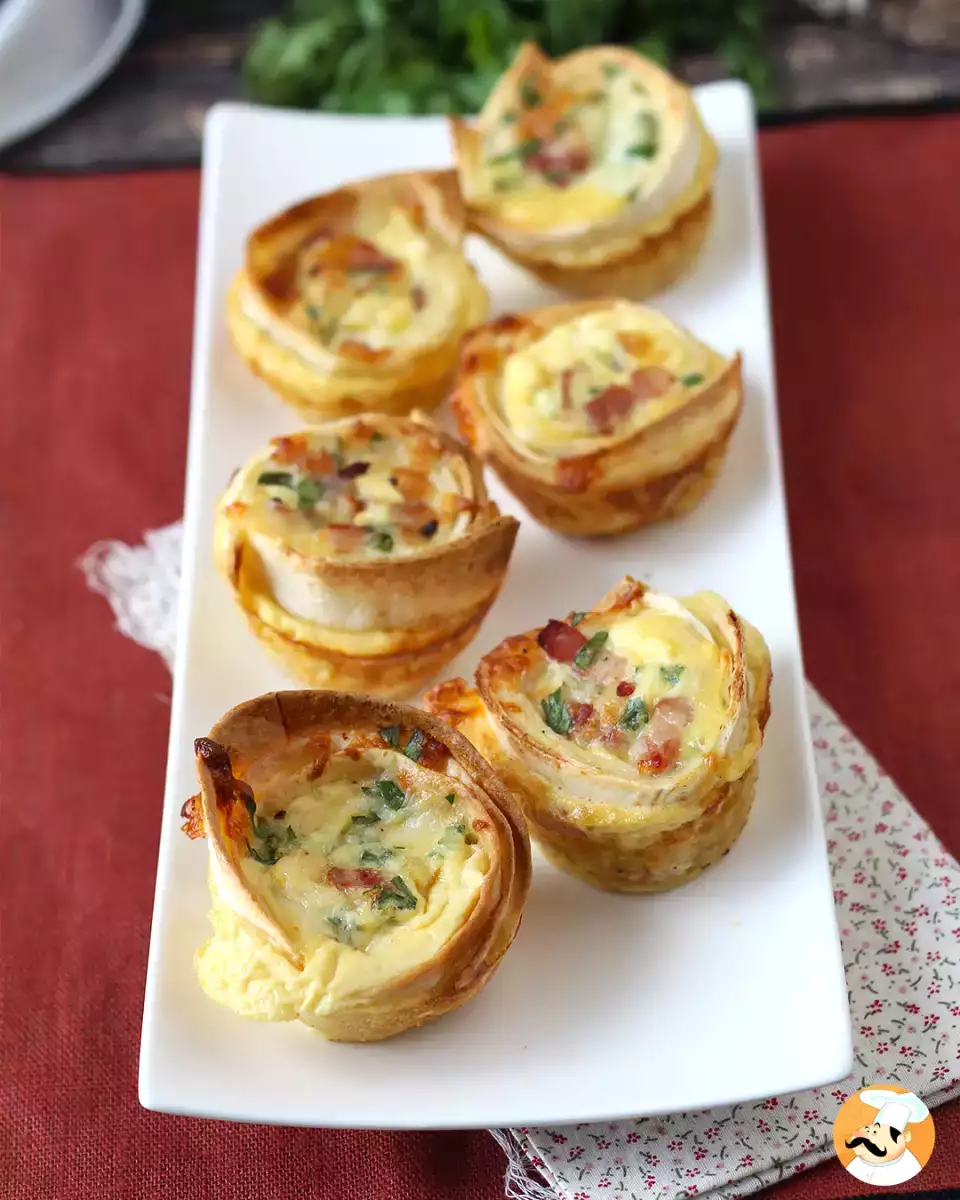 5. Mini quiche cu o coajă piadina