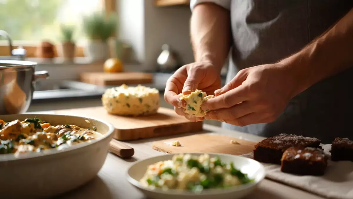 Meniul zilei, 28 aprilie: bulete de cascaval, pui cu spanac și brownie proteică