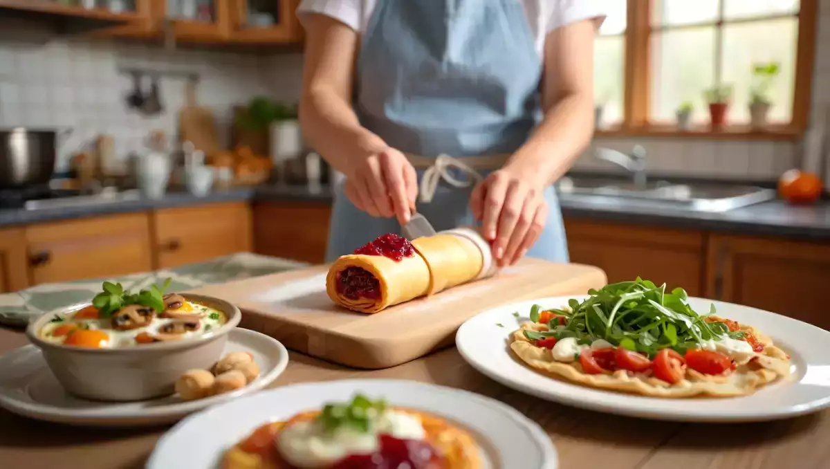 Meniul zilei, 3 mai: Ouă cocotte, pinsa delicioasă și rulada cu gem