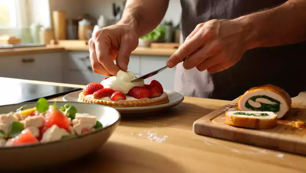 Meniul zilei, 27 mai: o combinație delicioasă de salate, rulade și tartă cu căpșuni