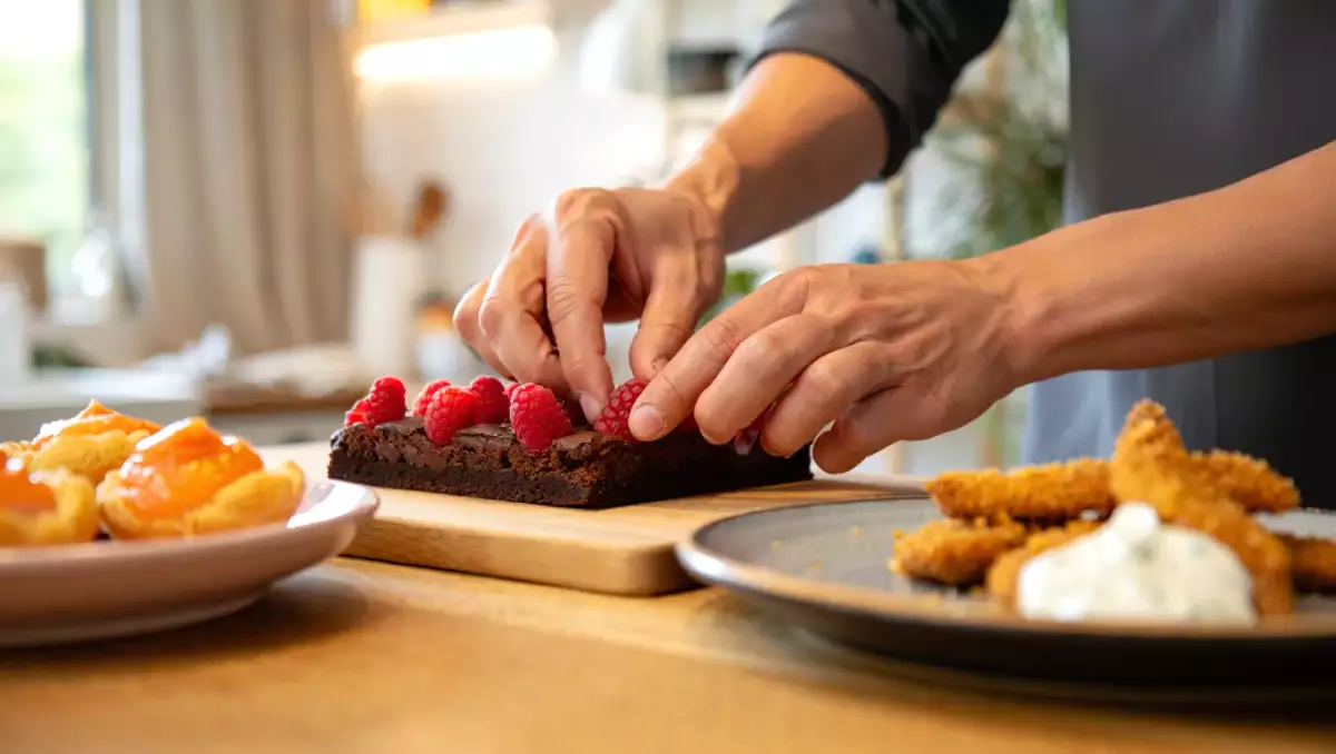 Meniul zilei, 10 iunie: choux cu somon, strips de pui și brownie cu zmeură