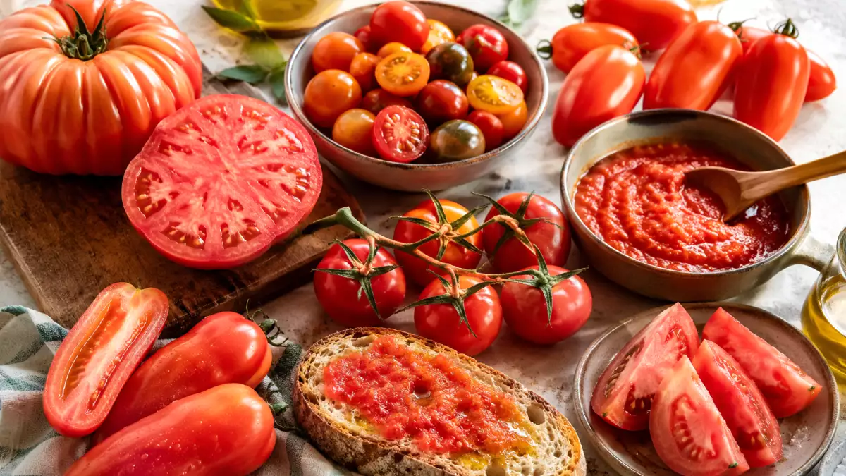 Ce fel de roșie să alegi pentru fiecare rețetă: gazpacho, salată, sos sau pâine cu roșii