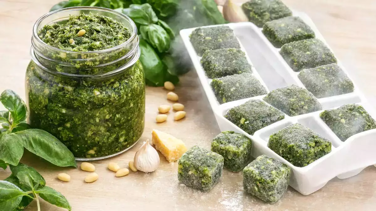 Pesto preparat vara și congelat pentru iarnă: cât timp se păstrează cu adevărat și cum trebuie procedat pentru a nu-l strica