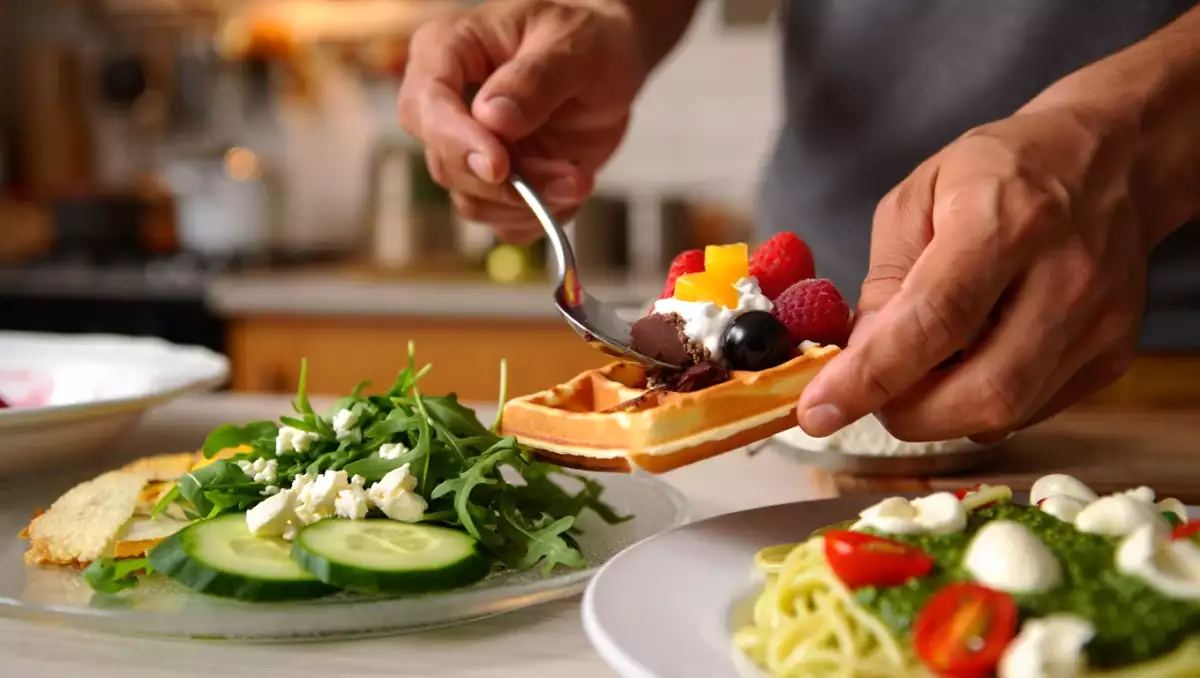 Meniul zilei, 10 iulie: Sandwich cu pepene, paste reci cu pesto și vafe delicioase