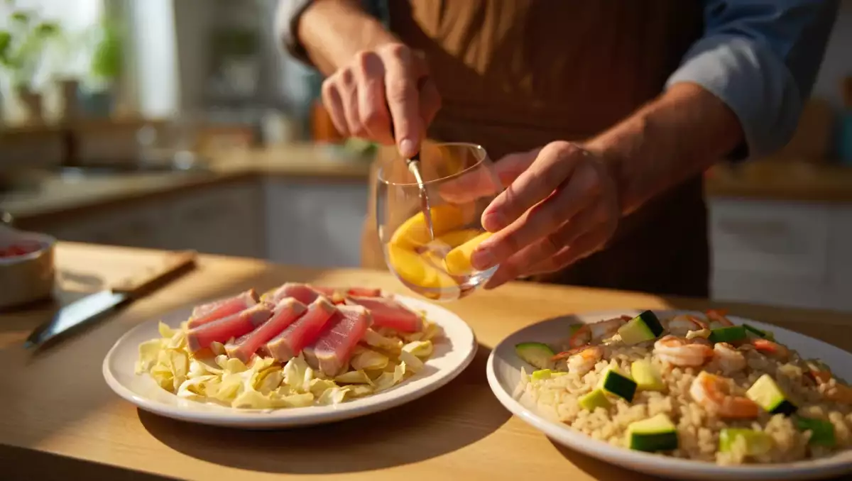 Meniul zilei, 4 august: barcute din andive cu ton, salată de orez cu creveți și bellini răcoritor