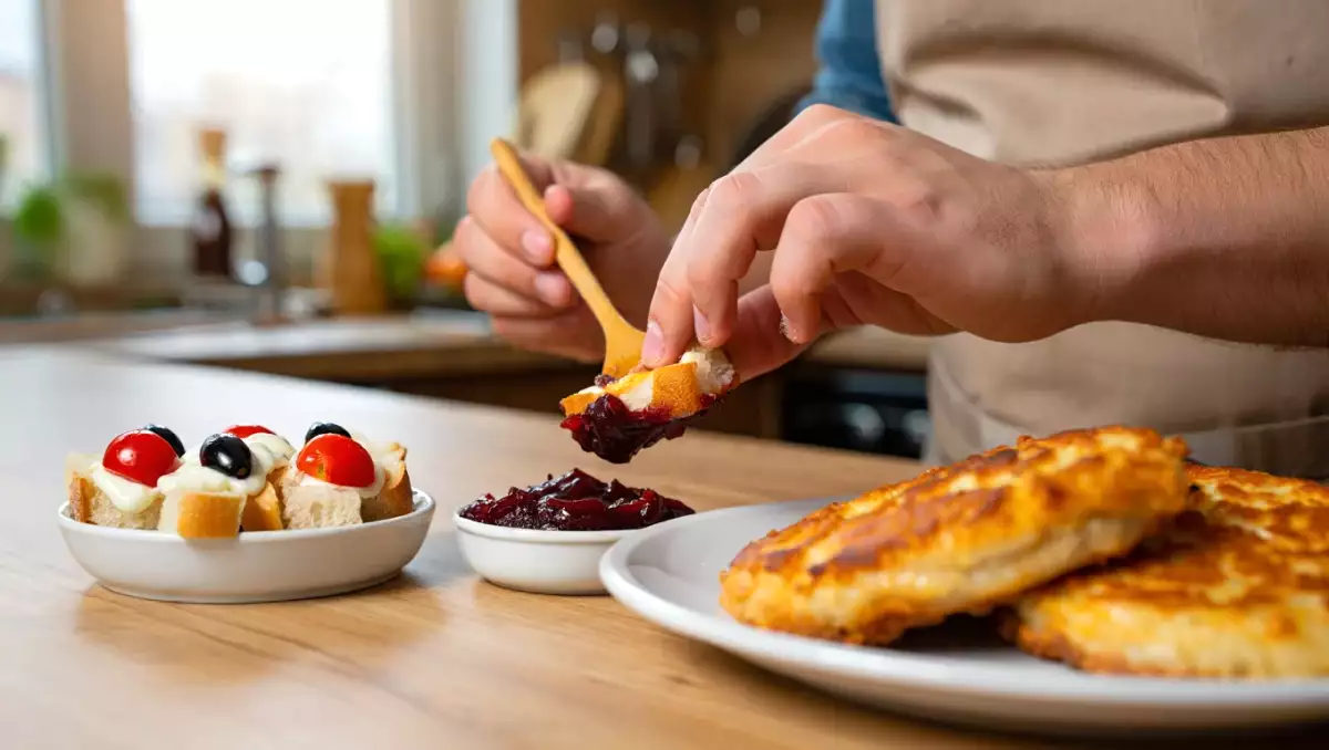 Meniul zilei, 16 august: coșulețe de pâine cu mozzarella, burgheri de pui și prăjitură cu prune