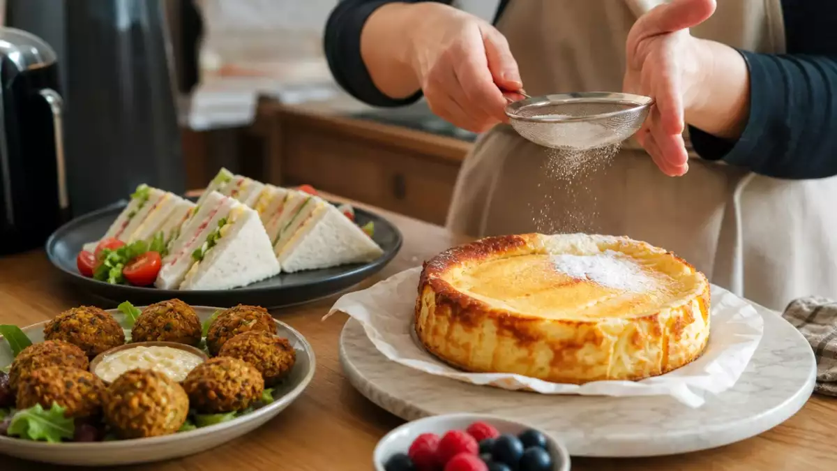 Meniul zilnic, 31 august: Club maki, falafel crocant și cheesecake franțuzesc