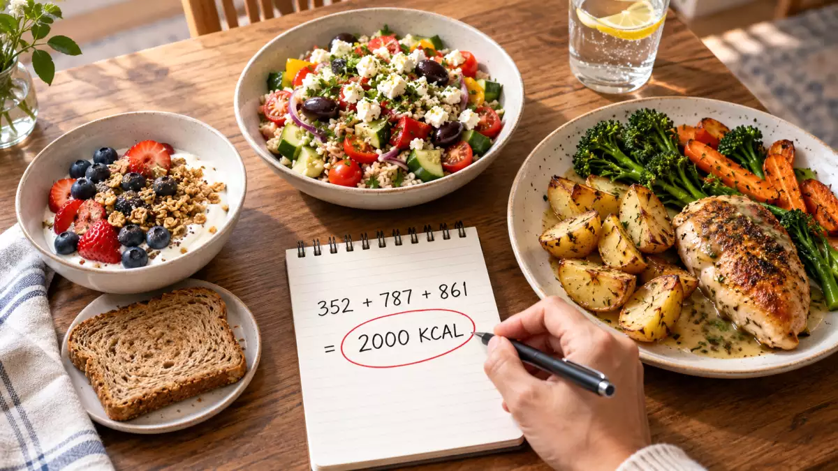 Cum arată, de fapt, un meniu de 2000 kcal și cui se adresează?