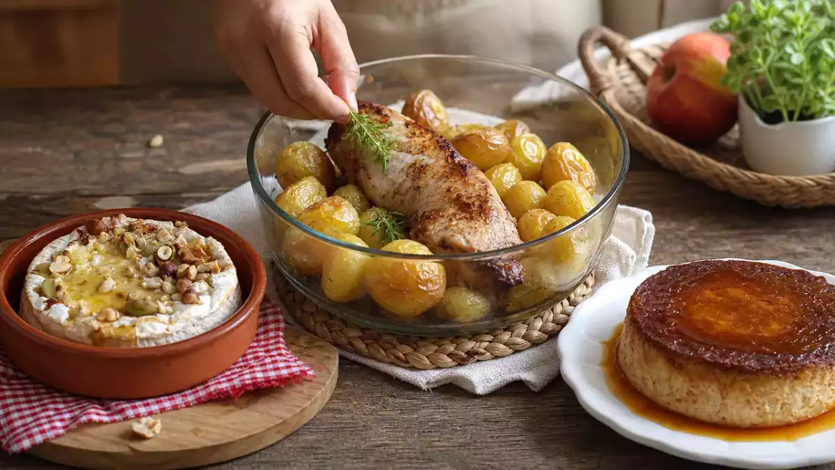 Meniul zilnic, 22 septembrie: Camembert la cuptor, filet mignon și budincă cu mere