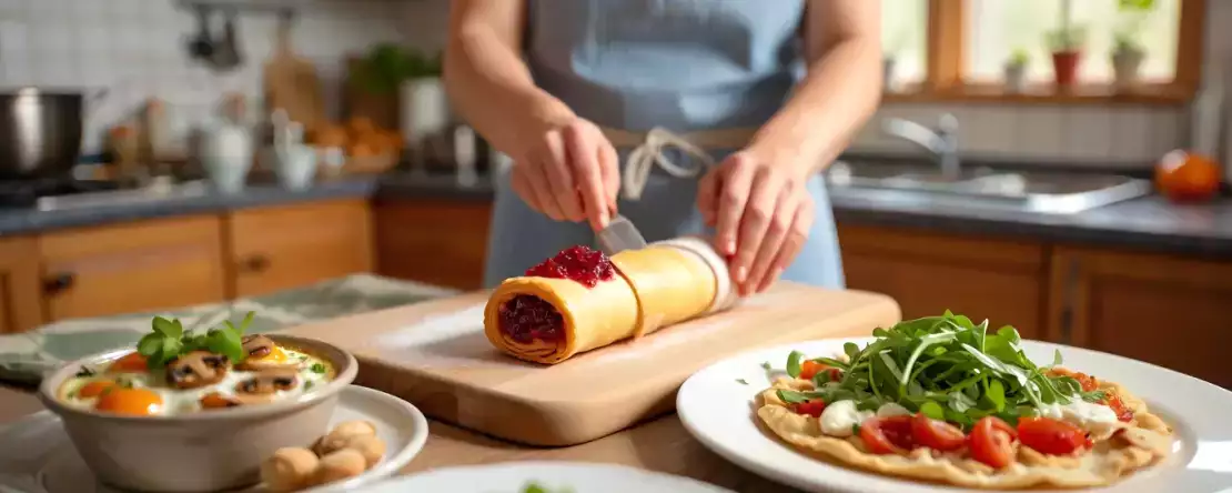 Meniul zilei, 3 mai: Ouă cocotte, pinsa delicioasă și rulada cu gem
