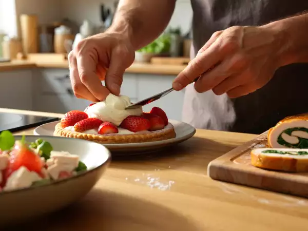 Meniul zilei, 27 mai: o combinație delicioasă de salate, rulade și tartă cu căpșuni