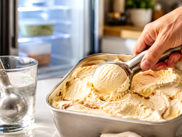 Gheața nu va mai fi niciodată tare: trucul extrem de simplu pentru a servi înghețata proaspăt scoasă din congelator