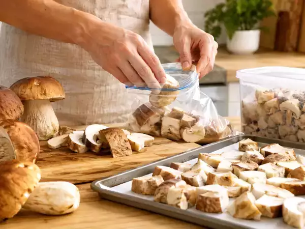 Ciuperci porcini proaspete în congelator: pasul simplu care păstrează cel mai bine aroma și textura