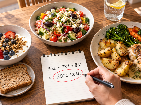 Cum arată, de fapt, un meniu de 2000 kcal și cui se adresează?