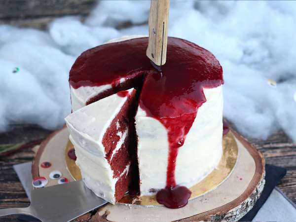 Red Velvet de Halloween: tortul spectaculos care impresionează de la prima vedere
