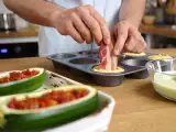 Articole: Menu sans gluten, 8 juin : muffins de bacon, courgettes farcies et panna cotta à la pistache