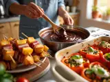 Articole: Menu del giorno, 17 giugno: spiedini di patate, peperoni ripieni e torta cremosa al cioccolato