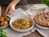 Articole: Meniul zilei, 2 octombrie: brioșe cu mozzarella, paste boscaiola și tartă cu prune