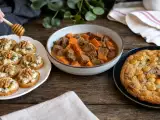 Articole: Meniul zilei, 8 octombrie: crostini cu brânză și miere, vită mafé și fursec XXL