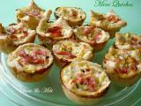 Rețetă Mini quiches cu crema de branza si prosciutto