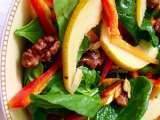 SALATA CU SPANAC, PERE SI NUCI(SPINACH, PEARS AND WALNUTS SALAD)