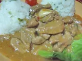 Rețetă Pui cu sos curry si garnitura de orez
