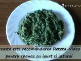 Rețetă Spanac cu iaurt si usturoi (reteta video)