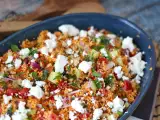 Rețetă Salată de cușcuș și gazpacho: o rețetă proaspătă, originală și fără gătit