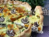 Rețetă Quiche cu ciuperci și dovleac potimarron