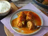 Rețetă Rulouri de varză cu carne de porc și gochujang, în sos de miere și susan