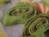 Rețetă Clatite verzi cu menta si piersici