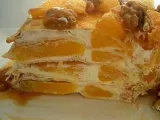 Rețetă Tort de clatite cu portocale si sirop caramel
