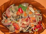 Rețetă Salata de paste cu legume crude si aburite servit cu dresing de brocoli