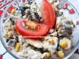 Rețetă Salata de pui cu ciuperci si porumb