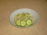 Rețetă Salata de cartofi cu oua, praz si castraveti