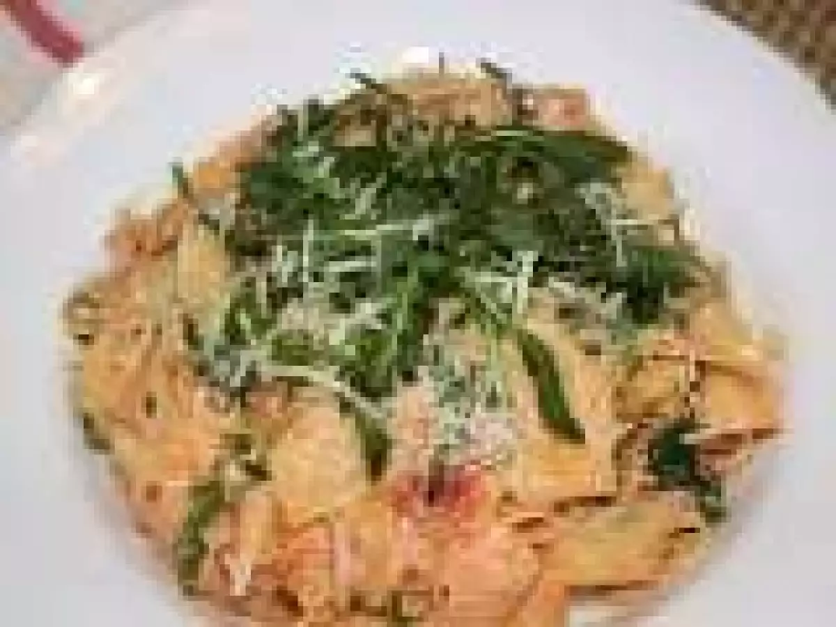 Paste cu creveti si rucola